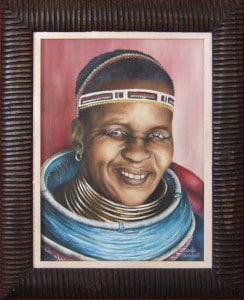 Ndebele Portrait Oil Painting