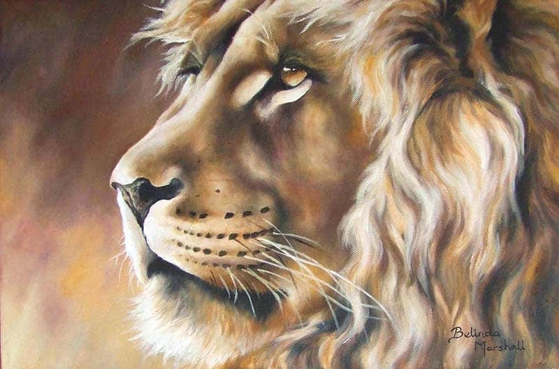 Lion Portrait Painting