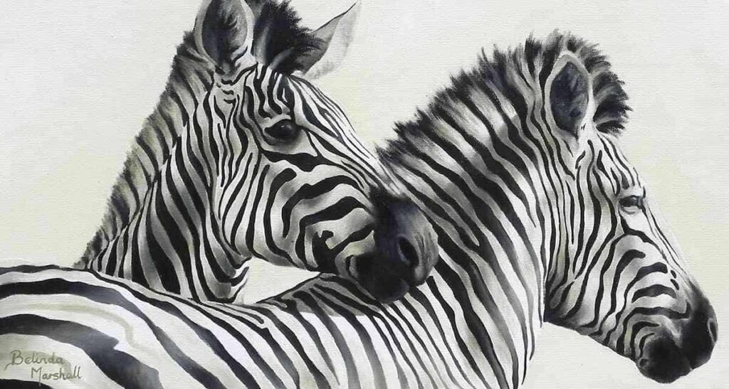Oil Painting Zebra